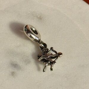 Retired Pandora Cupid Charm with 14k gold